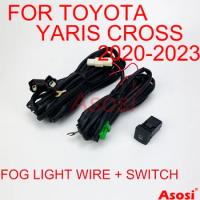 Front Bumper Fog Lamp Driving Lights Wire Harness + Switch For Toyota Yaris Cross 2020-2023/Corolla Cross 2020-2024