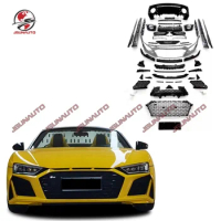 For Audi R8 2016-2018 Upgrade Facelift 2022 R8 Front Bumper Rear Bumper Diffuser Side Skirts Old To New Version Body Kit