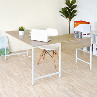 《HOPMA》DIY巧收加工業風L型工作桌/書桌-寬121 x深141 x高75cm
