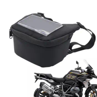 Motorcycle Tank Bag GPS Navigation Waterproof Storage Bag Adjustable Motorcycle Front Bag For Motorcycle Scooter Storage Bag