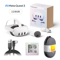 【Meta Quest】Meta Quest 3 VR眼鏡 128GB日規 混合實境+C2包+傳輸線(送貓掌類比套)