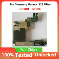 Unlock Mainbaord For Samsung Galaxy S21 Ultra G998B G998U 128GB Motherboard With Full Chips Installed Android OS 5G