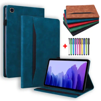 For Samsung Galaxy Tab S9 Case Tab S8 11 Tablet Funda For Samsung Tab S7 FE S8 S9 Plus Cover 12.4 PU Leather Wallet Shell +Pen