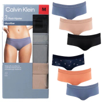 【Calvin Klein 凱文克萊】3件組 CK 彈性透氣 女生三角內褲 3件一組 女款(CK內褲 CK女生內褲)