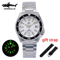 HEIMDALLR Titanium NH35 Automatic Men's Watch Mechanical C3 Luminous Dial Sapphire Diver Watch 200M Mechanic Wristwatch SKX007