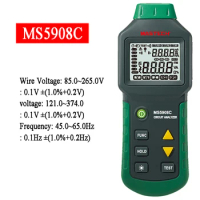 MASTECH MS5908A/MS5908C LCD Circuit Analyzer Tester with Voltage GFCI RCD Tester Wire Circuit Breaker Finders Tester Tools