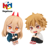 IN Stock Megahouse Look Up Chainsaw Man Denji Power Version Q Action Figure Kawaii Anime Model Child Toys Collectible Ornaments