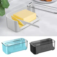 Butter Dish With Knife and Lid Butter Storage Plastic Butter Holder BPA-free Cheese Storage Box Kitchen Supplies