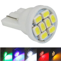หลอดไฟ LED T10 1206 3020 8SMD, W5W 194 168 192, ลิ่มรถยนต์อัตโนมัติ, ไฟตัดหมอก 8 LED, สีขาว, สีฟ้าแล