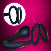 Prostate Massager Easy to Wear Silicone Easy to Clean G-spot Masturbation Penis Ring Dildo Ring for Bedroom