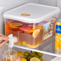 5L Cold Water Bucket With Faucet Summer Fruit Juice Drink Refrigerator Jug Dispenser Water Kettle Container Fridge Pots Pitcher