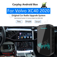 For Volvo XC40 2020 Car Multimedia Player Radio Upgrade Carplay Android Apple Wireless CP Box Activator Navi Map GPS Mirror Link