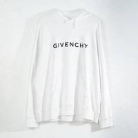 Hoodie GIVENCHY TEXT LOGO BLACK WHITE HOODIE 100% ORIGINAL Size XXXL