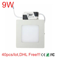 LED panel light 9W surface mounted light high lumens Cree surface LED Downlights Square 40pcs/lot Free shipping