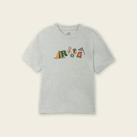 【Roots】Roots 大童- OUTDOOR CAMP短袖T恤(白麻灰)