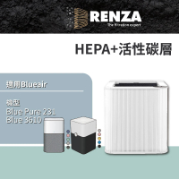 【RENZA】適用Blueair Blue Pure 231 joy 3610 15坪空氣清淨機(2合1HEPA+活性碳濾網 濾芯)