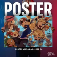 Poster Pokemon Custom Artpaper Dekorasi Kamar Anime Pikachu Charizard Hiasan Dinding Aesthetic A1 90