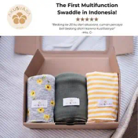 AKUSVARA - Tres Sunny Flower Swaddle Set, Bedong Multifungsi untuk Bayi