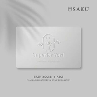 SAKU Stick-On NFC Menu Digital & Google Review Card PVC EMBOSS 1 SISI