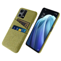 Reno7 Case for Oppo Reno7 Reno 7 4G funda Luxury Fabric Dual Card Cover For oppo reno 7 Case Capa Coque Reno7 4G OPPO F21 Pro 4G