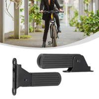 1pair Electric Moped Front Pedal Left Right Scooter Front Foldable Pedal Leg Support Pad Metal Rubber Electric Bike Accessories