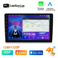 LeeKooLuu Android 2 Din Car Stereo GPS Radio 9'' WIFI 4G Wireless Carplay Android Auto Audio Multimedia Player For Nissan Toyota