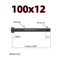 1x Bike Bicycle Thru Axle Lever 100x12mm 142x12 Mm148x12mm For Boost BMC Cube Canyon S-Works Quick Release Shaft