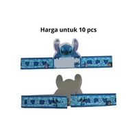 topi ulang tahun isi 10 lembar karakter Stitch / lilo & Stitch