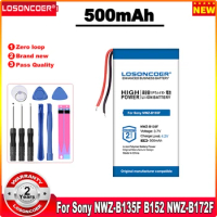 LOSONCOER 500mAh Battery For Sony NWZ-B135F B152 NWZ-B172F NWZ-B162F B173F B183F MP3 NWZ