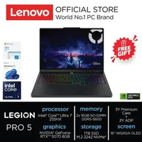 LENOVO Laptop Legion Pro 5 16IAX10 Ultra 7 255HX 16GB 1TB SSD 16" WQXGA OLED W11 Microsoft 365 Basic