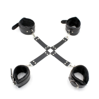 Leather Handcuffs Restraint Slave Exotic Accessories For Games Handcuff& Ankle Cuffs