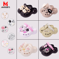 [MACKER'S] B2438 Sandal Baim Wanita Terbaru sandal kodok karet baim sepatu wedges