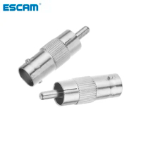 ESCAM 2Pcs/lot BNC Female to RCA Male Coax Cable Connector Coupler Adapter for CCTV Camera Audio Camera security system