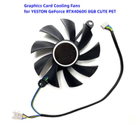 For YESTON GeForce RTX4060ti 8GB CUTE PET Graphics Card Cooling Fans Spare Replacement Parts
