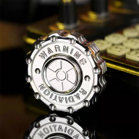 Shimmering Radiation Warning Fidget Clicker Spinner EDC Gear Hand Spinner Fidget Toys ADHD Tool Anx