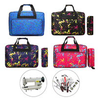 Unisex kapasiti besar mesin jahit beg perjalanan beg penyimpanan mudah alih beg mesin jahit pelbagai fungsi alat jahit beg tangan ~