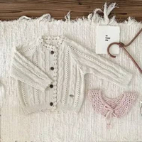 1-3 Thn | Kardigan Knit Rajut Cardigan Anak Outer Pakaian Catalog CTML CBO 2-3 tahun Broken White