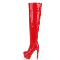 Sexy Over the Knee Boots Women Platform Fashion Long Winter High Heels Thigh High Boot Black Red White Shoes Lady Large Size 48