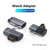 Type C/Micro/ios USB Charger Adapter For Garmin Fenix 7/6/5 Instinct 2S Venu 2 Plus EPIX forerunner 745 Watch Charging Converter