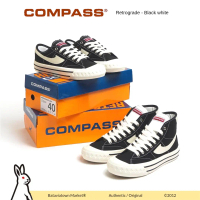 [Original Product] Sepatu Compass Retrograde High & Low - Black White