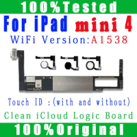 Free iCloud A1538 Motherboard For iPad mini4 WiFi Unlocked logic boards For iPad mini 4 replacement mainboard No ID Account