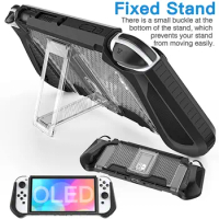 Switch OLED Case with Fixed Stand, TPU Protective Case Compatible with Nintendo Switch OLED Model Cover Case