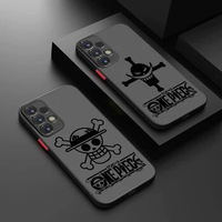 Comic One P-Piece Logo Phone Case For Samsung S24 S23 S22 S21 S20 FE S10 S9 8 Plus Ultra Pro 5G Frosted Translucent Matter Cover
