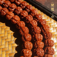 印尼菩提108顆佛珠 飾唸珠包漿紋手串