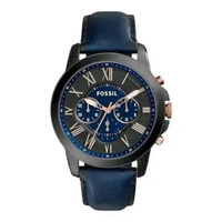 Fossil Grant Chronograph Jam Tangan Pria [Original/ FS5061] Blue Silver