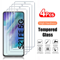 2/4Pcs HD Tempered Glass For Samsung Galaxy S21FE S20FE S23FE 5G Screen Protector Glass Film