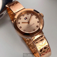 【Tommy Hilfiger】湯米希爾費格女錶型號TH00038(玫瑰金色錶面玫瑰金錶殼玫瑰金色精鋼錶帶款)