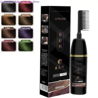 200ml Black Hair Dye Comb Natural Organic Hair Color Comb At Home Natural Plant Hair Dye Shampoo Hair Dye Brush Long Lasting