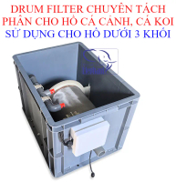 Drum Filter dùng lọc tách phân cho hồ cá cảnh, KOI dung tích dưới 3 khối