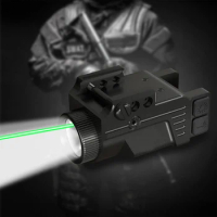 800Lumens Flashlight with Laser for Gun Picatinny Laser Weaponlight with USB-charginng and LED Flashlight for Glock19 Accessory